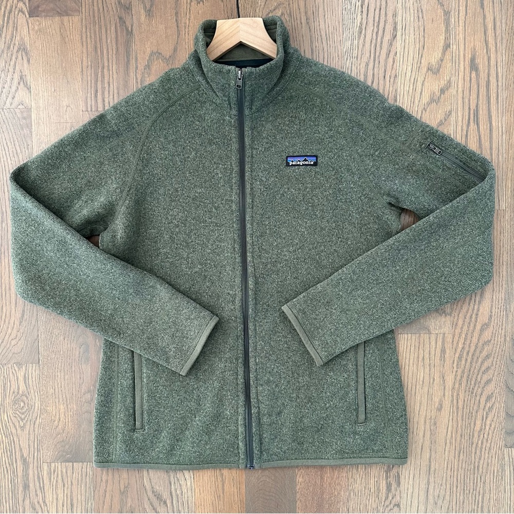 EUC Patagonia Women's Better Sweater Full Zip Fleece Jacket Industrial Green M